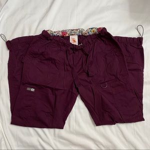 Koi Lindsey Scrub Pants — Merlot
